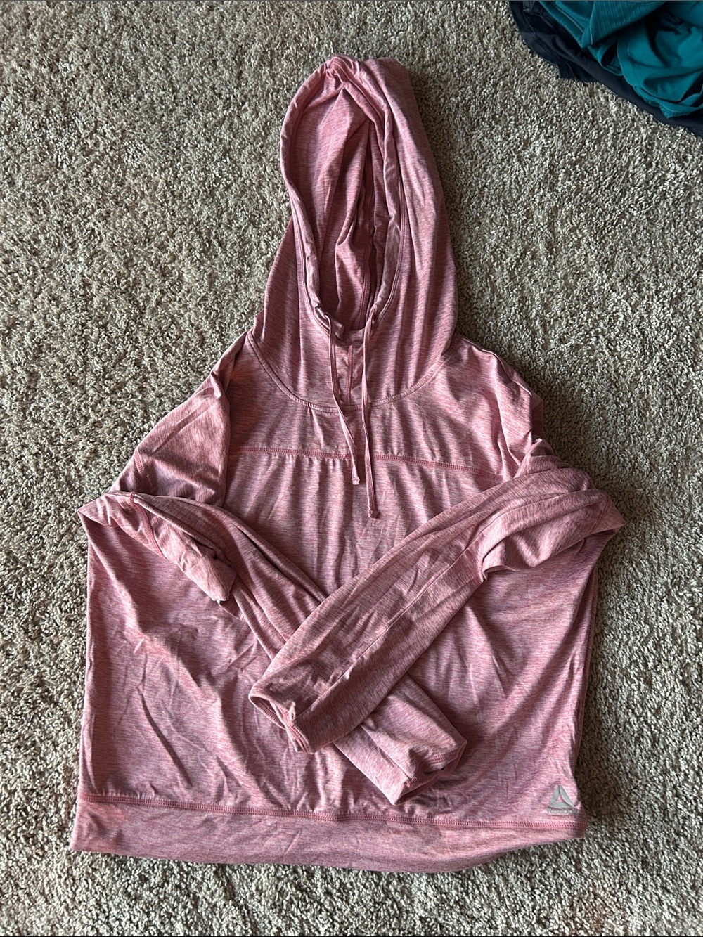 Reebok Heathered Rose Pullover Hoodie